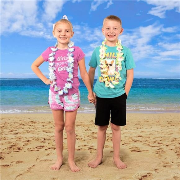 36 Counts Hawaiian Leis Bulk, Tropical Flower Lei Hawaiian Lei Beach Hawaii Luau - Picture 5 of 7